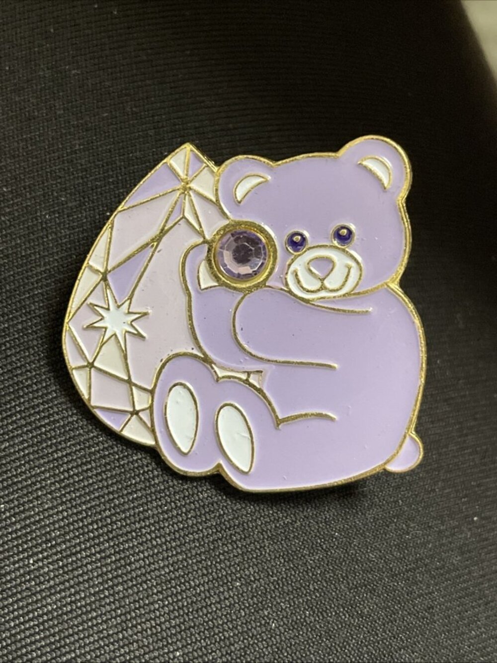 Build A Bear Workshop Gem Of A Friend Purple 2008 Lapel Pin Babw Teddy